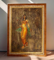 لوحة فرعونية - سيدة مجنحة