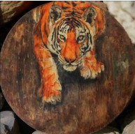 لوحة نمر ثلاثية الأبعاد